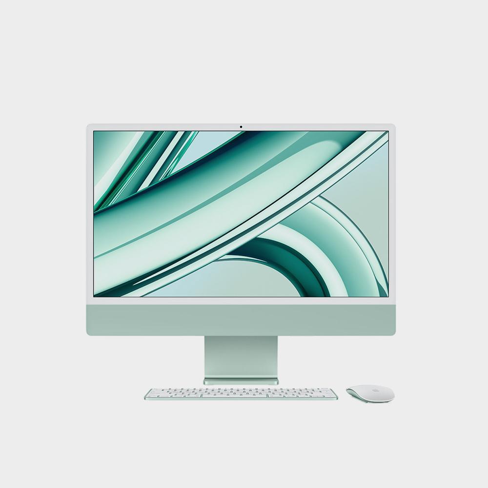 جهاز iMac مقاس 24 بوصة مزود بشاشة Retina 4 5K: شريحة Apple M3 مزودة بوحدة معالجة مركزية ذات 8 نواة ووحدة معالجة رسومات GPU ذات 10 نواة الصورة 3