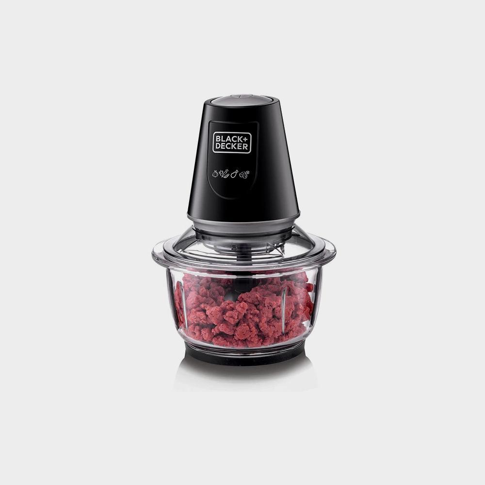 مفرمة زجاجية عمودية/مفرمة ذات سعة وعاء زجاجي مع نظام رباعي الشفرات قابل للإزالة الصورة 3