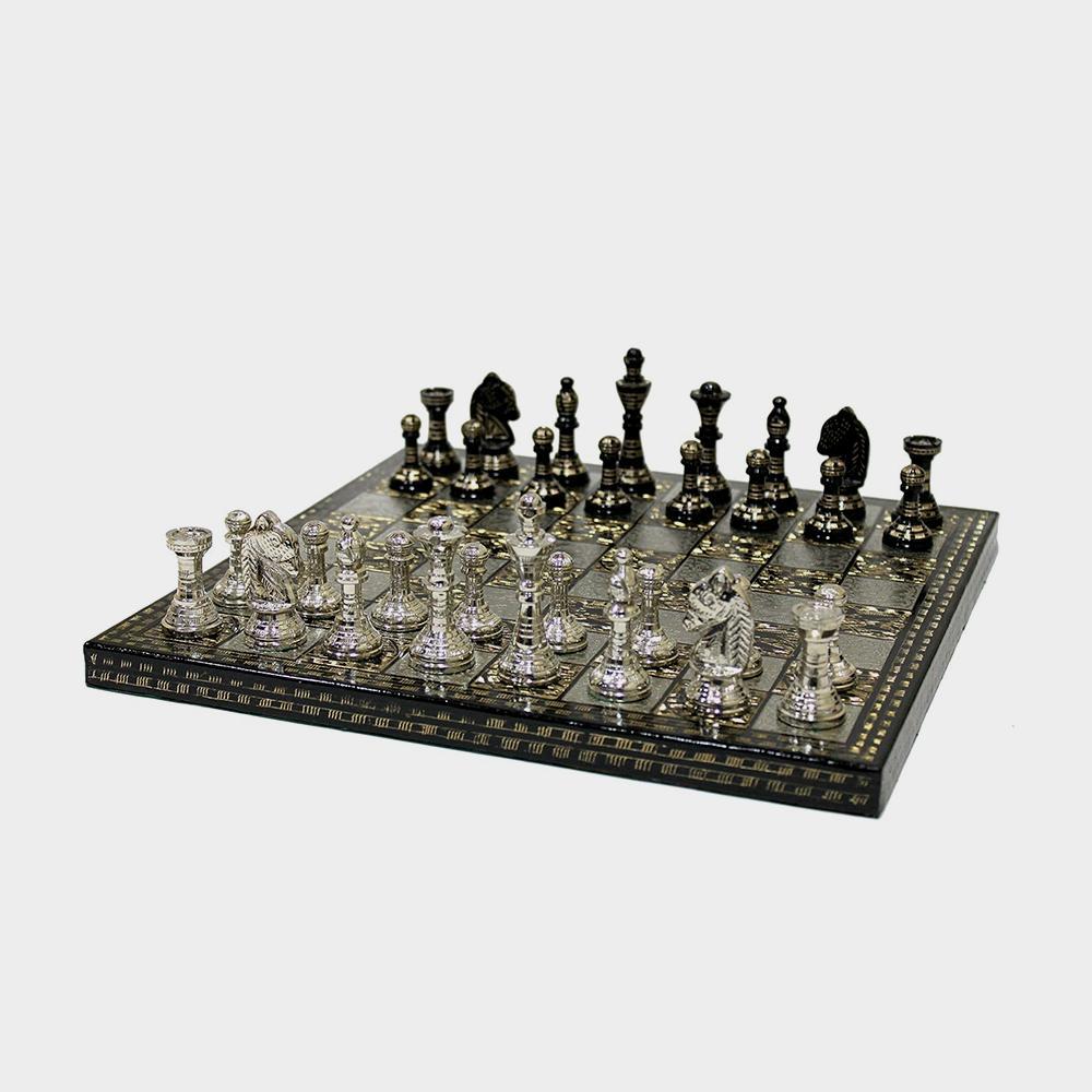 مجموعة ألعاب الشطرنج النحاسية القابلة للجمع من StoneKraft مع قطع نحاسية 100% من عملات الشطرنج الصورة 4